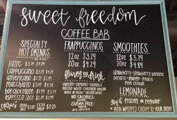 Sweet Freedom coffee/smoothie bar
